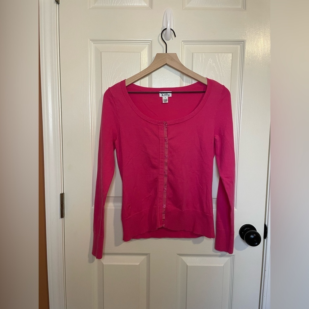 Lilly Pulitzer Vintage Pink Babydoll Button Down Cardigan Size Small